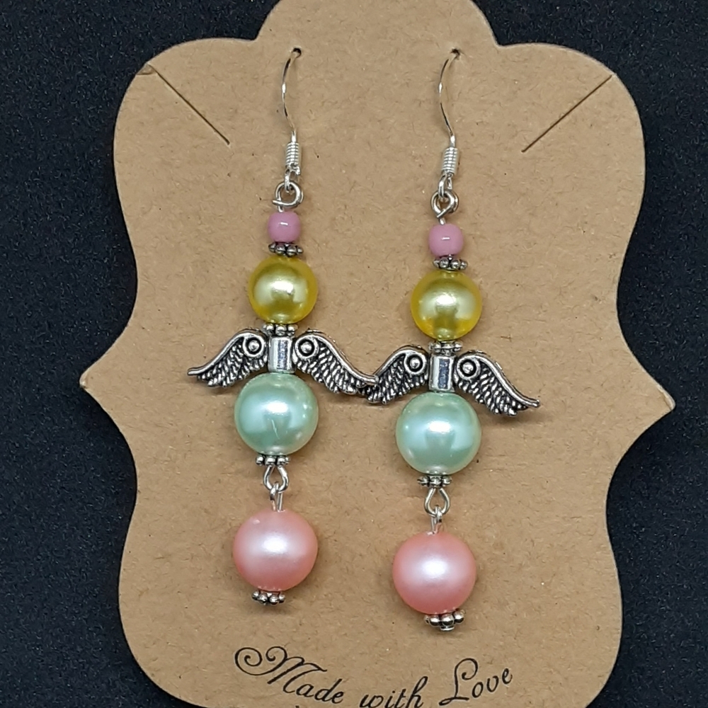 Pretty in pastels angel earings